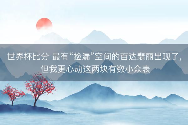 世界杯比分 最有“捡漏”空间的百达翡丽出现了， 但我更心动这两块有数小众表