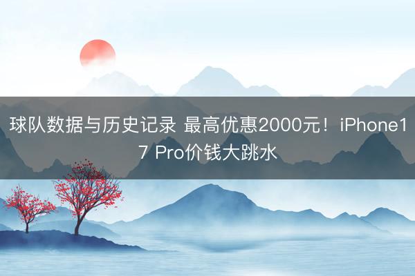 球队数据与历史记录 最高优惠2000元！iPhone17 Pro价钱大跳水