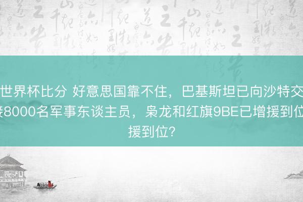 世界杯比分 好意思国靠不住，巴基斯坦已向沙特交接8000名军事东谈主员，枭龙和红旗9BE已增援到位？
