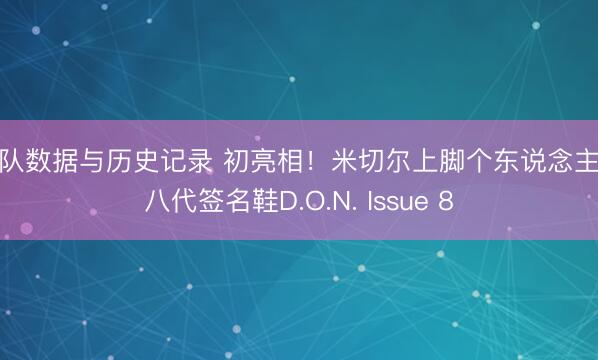 球队数据与历史记录 初亮相！米切尔上脚个东说念主第八代签名鞋D.O.N. Issue 8